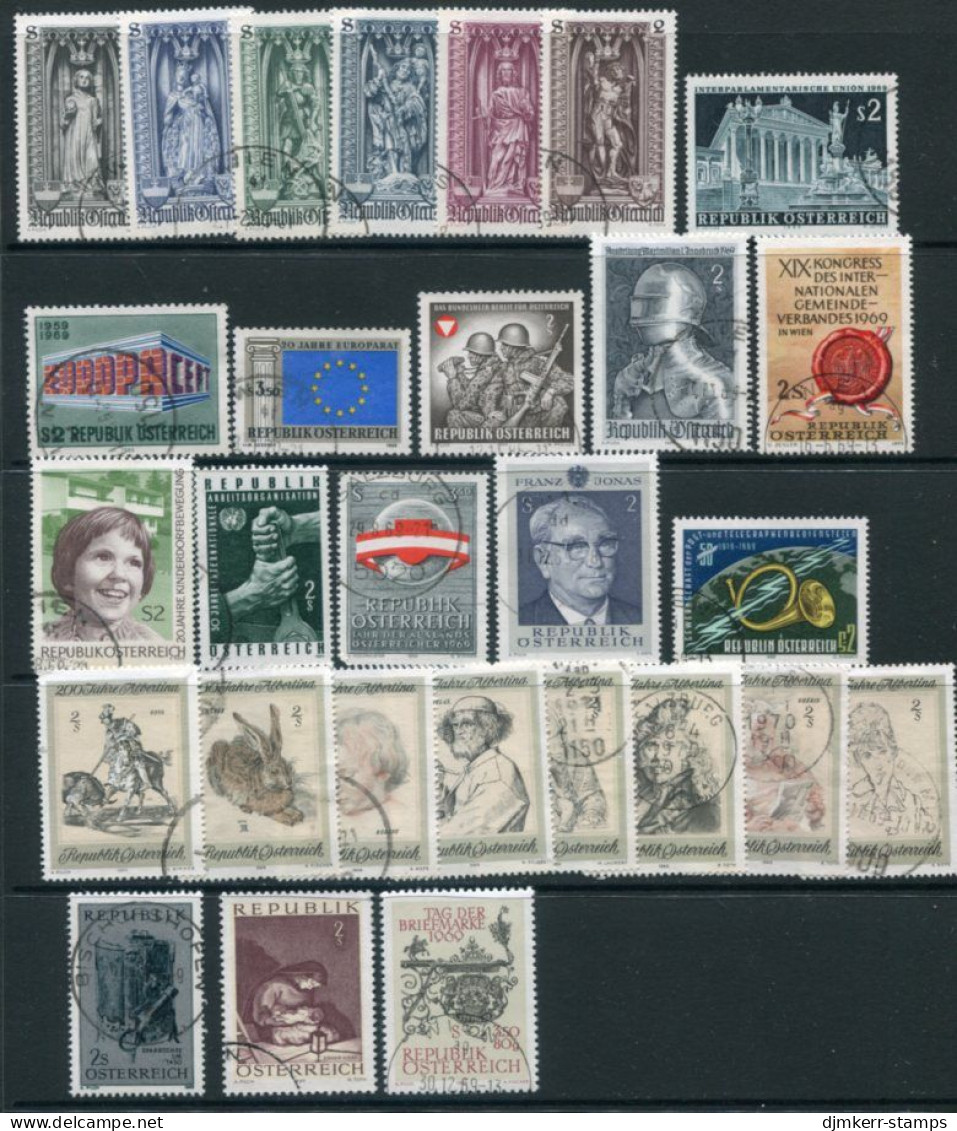 AUSTRIA 1969 Complete  Issues Except State Opera Used.  Michel 1284-93, 1302-19 - Used Stamps