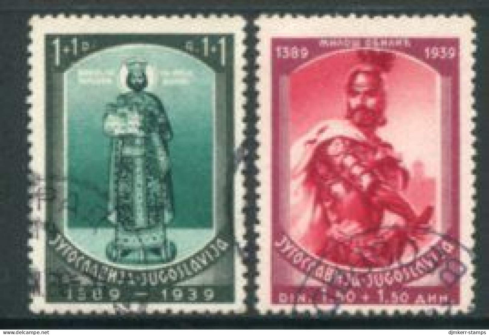 YUGOSLAVIA 1939 Battle Of Kosovo Anniversary Used.  Michel 379-80 - Used Stamps