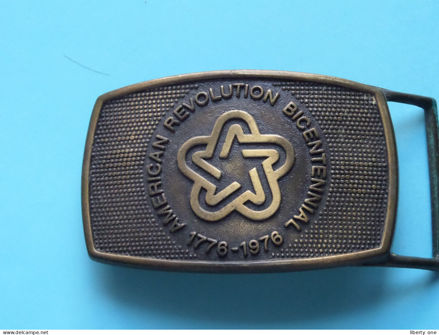 BELT BUCKLE - AMERICAN REVOLUTION BICENTENNIAL 1776-1976 ( Gesp ) LEE C° N.Y. ( Bronze Color ) See / Voir SCANS ! - Altri & Non Classificati