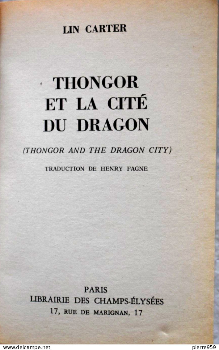 Thongor Et La Cité Des Dragons - Lin Carter - Le Masque Fantastique