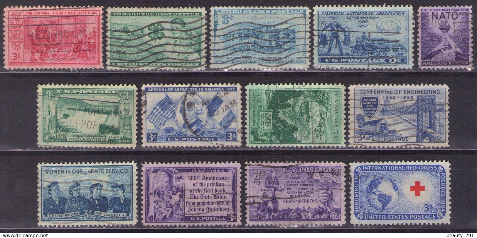 USA 1952 USED - Années Complètes