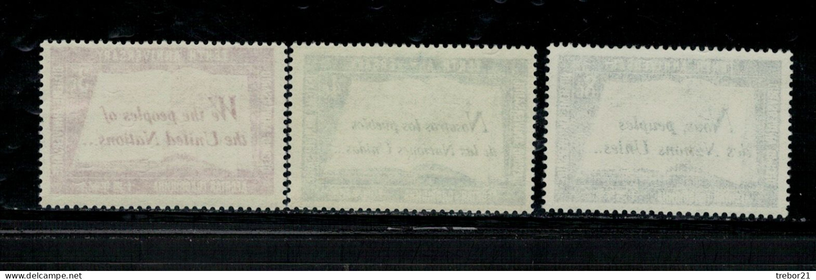 NATIONS UNIES - NEW YORK  _yvert N° 35 / 37 Anniversaire - Unused Stamps