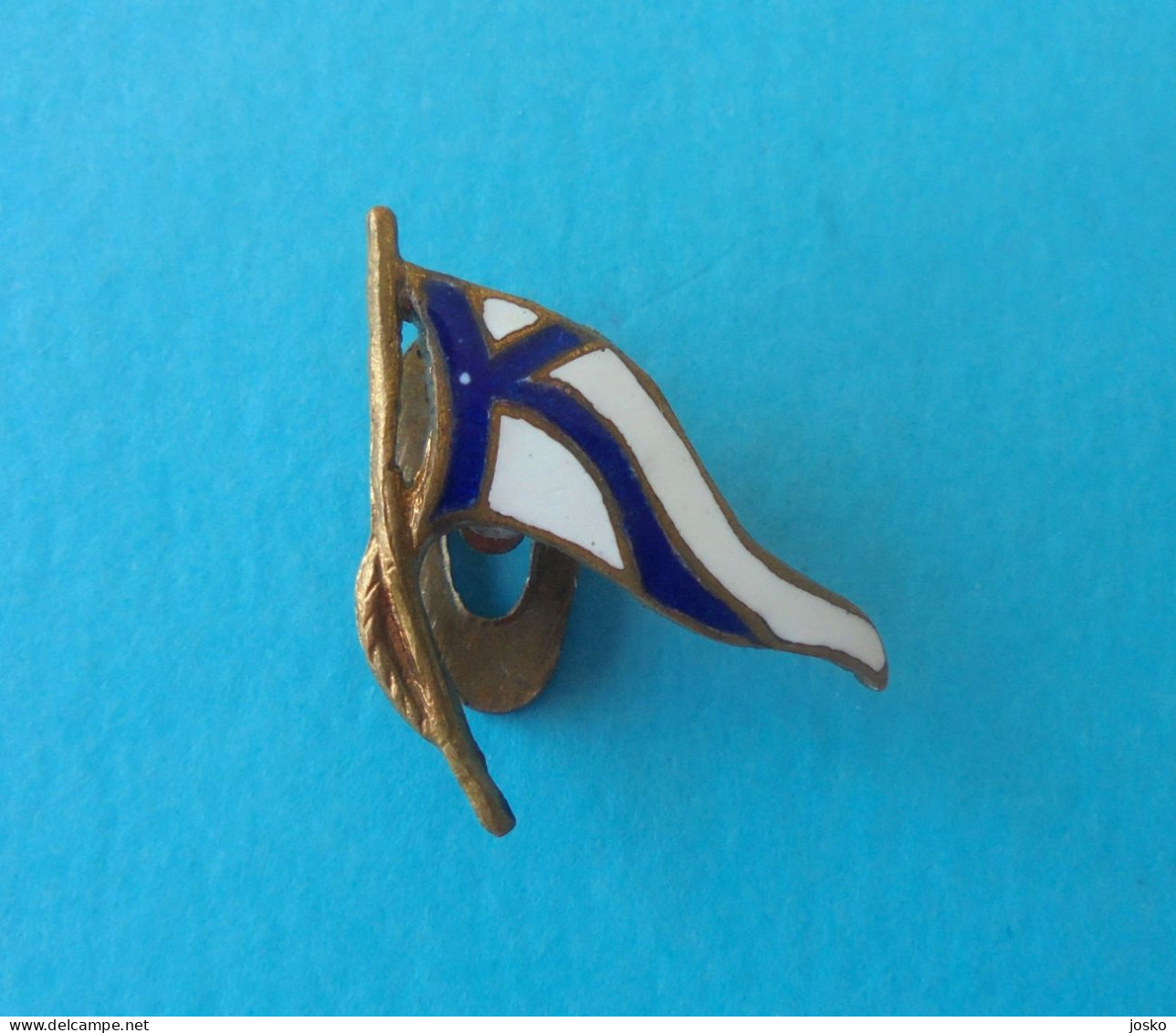 VK KRKA SIBENIK - Croatia Rowing Club Vintage Enamel Buttonhole Pin * Aviron Rudersport Rudern Rudernd Croatie Kroatien - Canottaggio