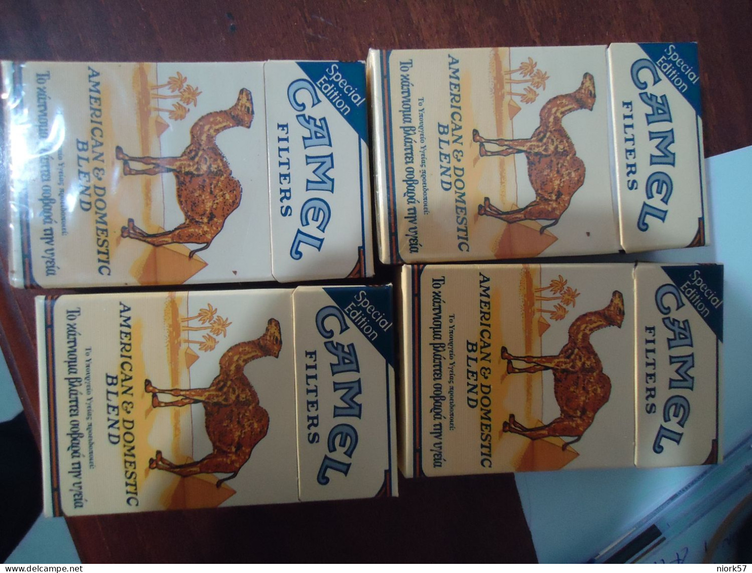 GREECE USED EMPTY 4 CIGARETTES BOXES  CAMEL SPECIAL EDITION - Boites à Tabac Vides