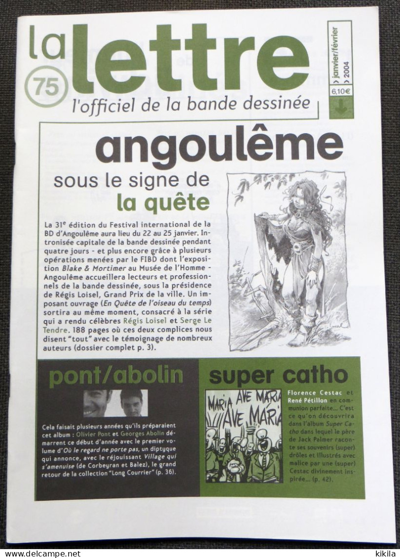 LA LETTRE De Dargaud L'Officiel De La Bande Dessinée N° 75 Janvier Février 2004 Angoulême 31° édition  Régis Loisel & * - Lettre De Dargaud, La