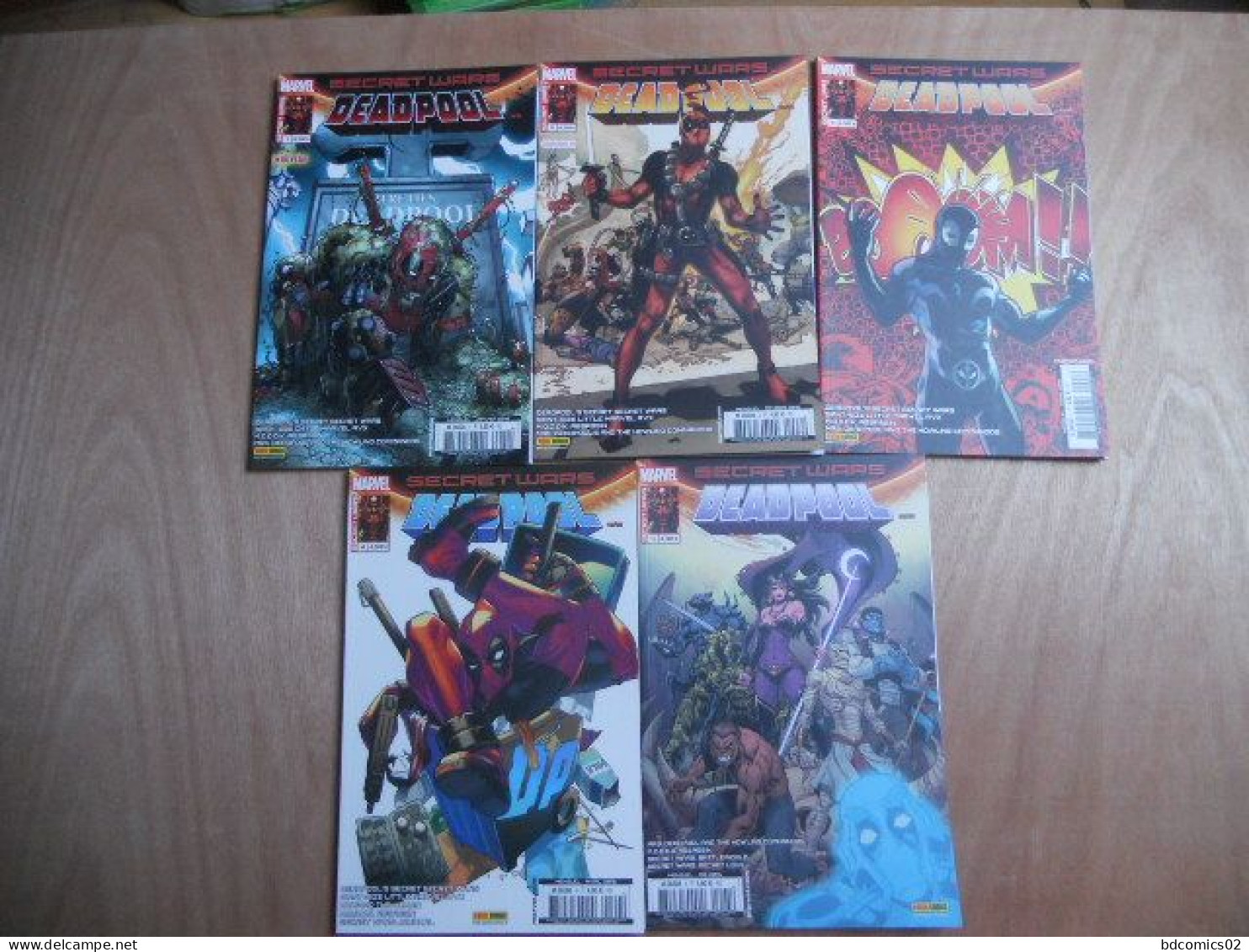 Deadpool Secret Wars Lot De 5 Bd  Du N°1 Au N°5 Complet  Panini Comics Tbe - Loten Van Stripverhalen
