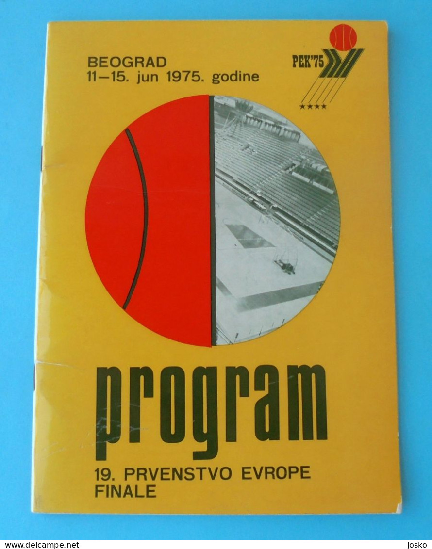 FIBA EuroBasket 1975 (European Basketball Championship '75.) Old Rare Official Programme * Pallacanestro Baloncesto - Libri
