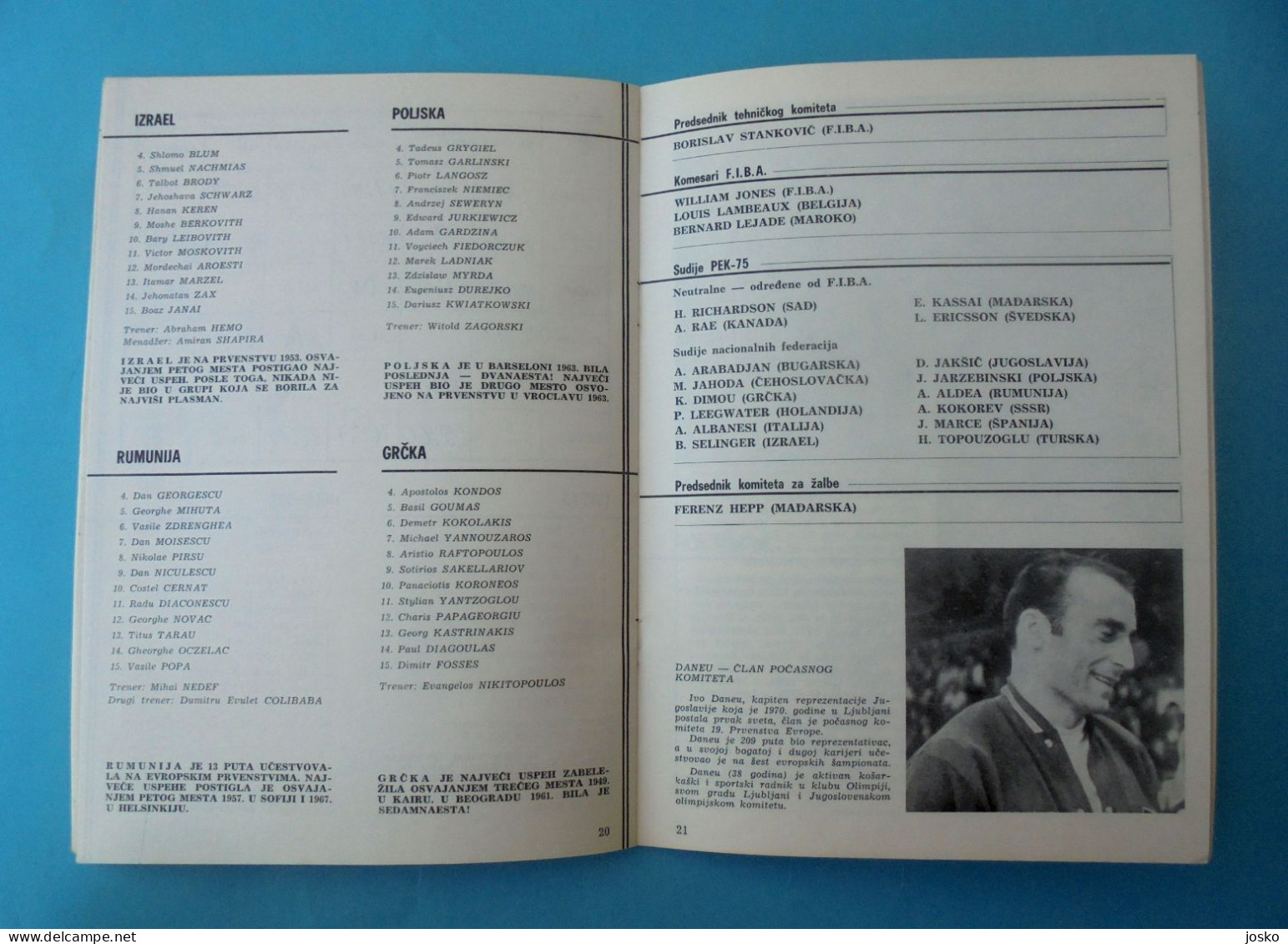 FIBA EuroBasket 1975 (European Basketball Championship '75.) old rare official programme * pallacanestro baloncesto