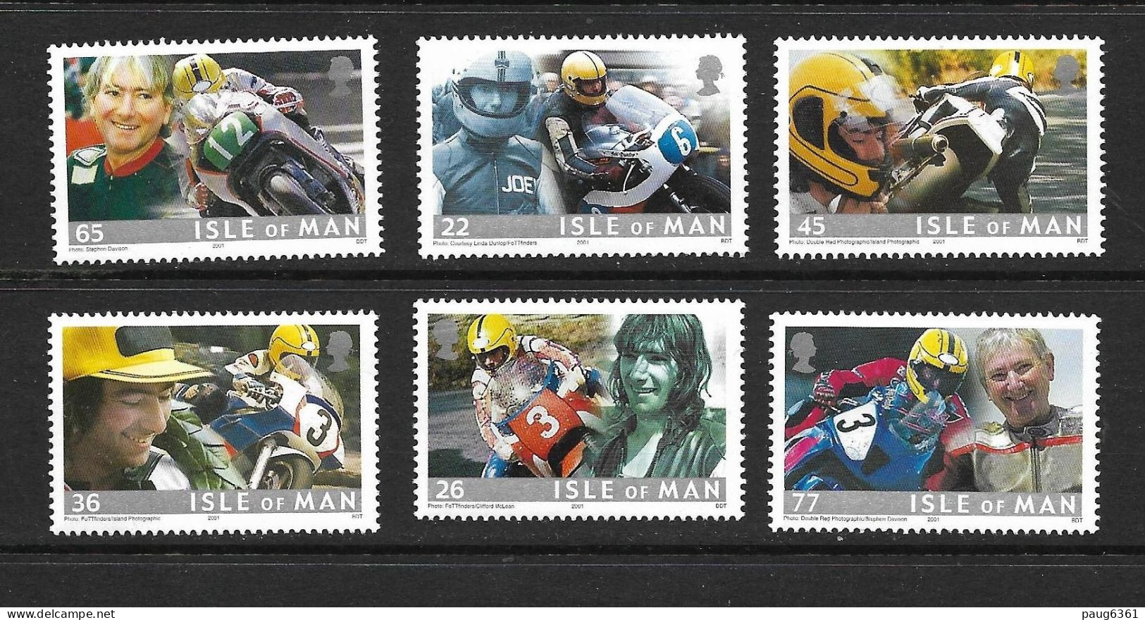 ILE DE MAN 2001 MOTOS-JOEY DUNLOP YVERT N°960/65 NEUF MNH** - Moto