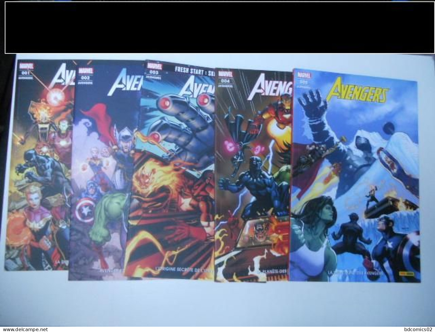 Avengers Lot De 5 Bd Du N°1 AU N°5 Marvel France 2019 TBE - Bücherpakete