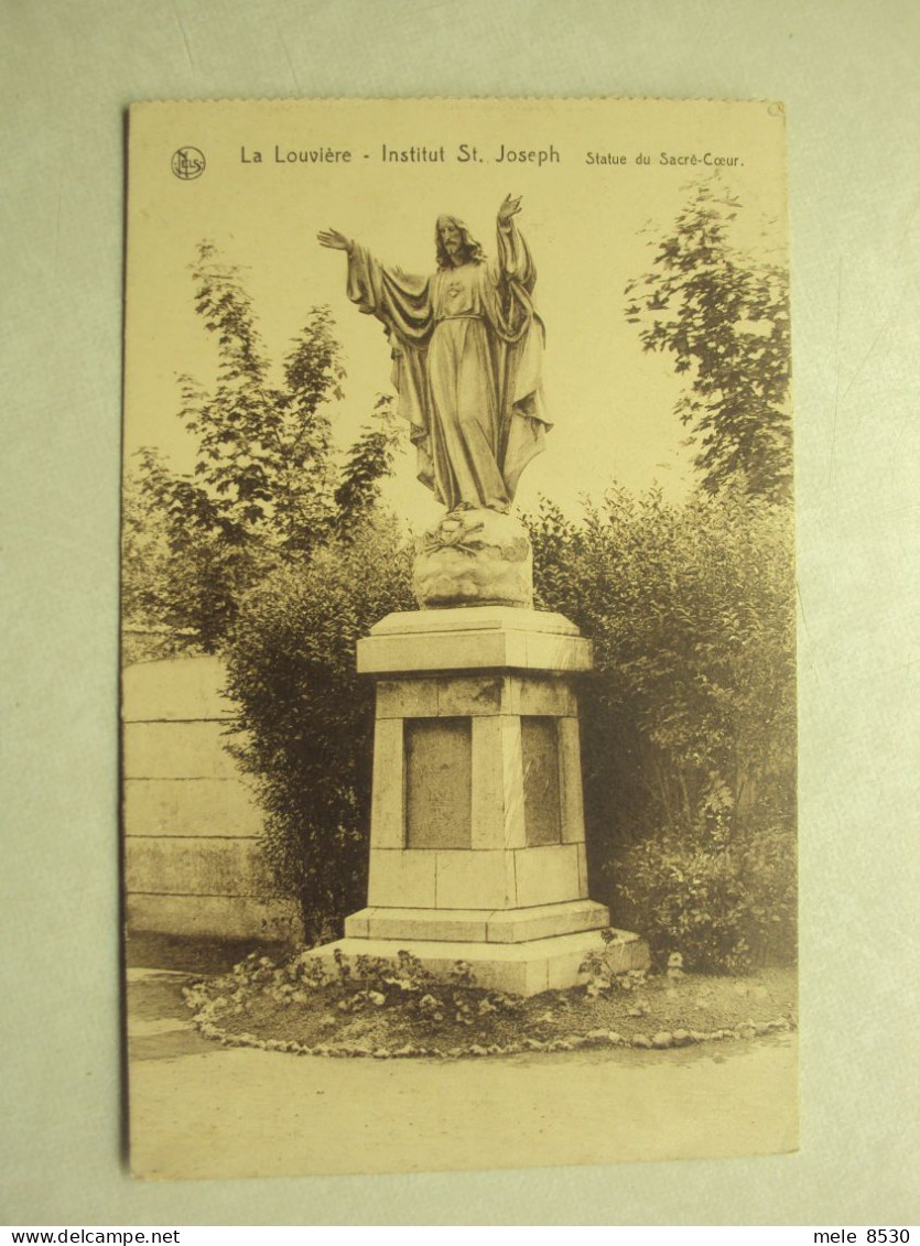 49003 - LA LOUVIERE - IN STITUT ST-JOSEPH - STATUE DU SACRE-COEUR4 - ZIE 2 FOTO'S - La Louvière