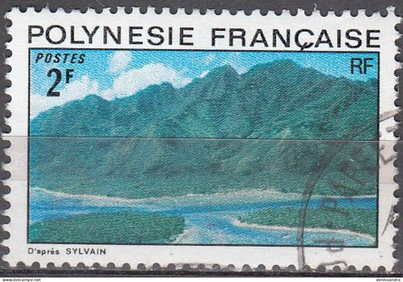 Polynésie Française 1974 Michel 178 O Cote (2005) 2.00 € Vue Sur La Lagune Cachet Rond - Usados