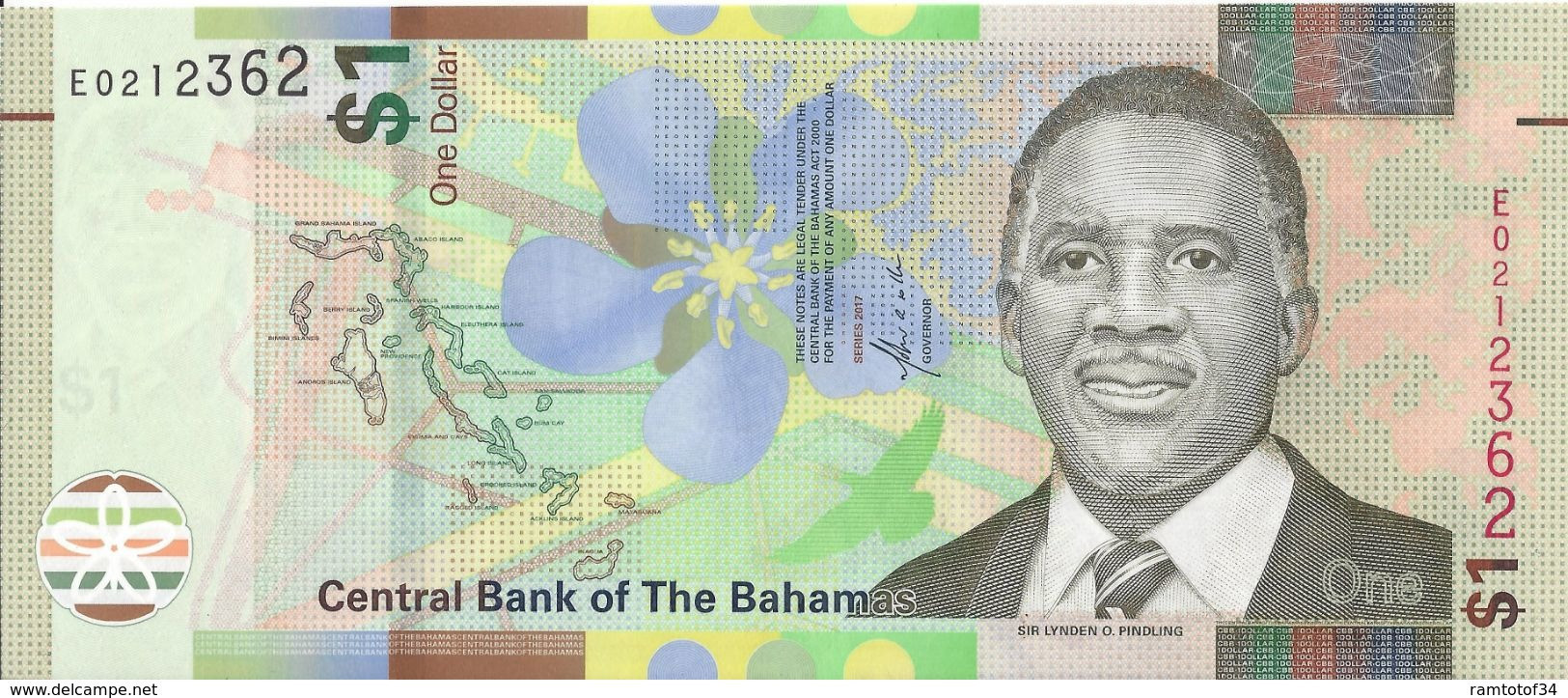 BAHAMAS - 1 Dollars 2017 - UNC - Bahamas