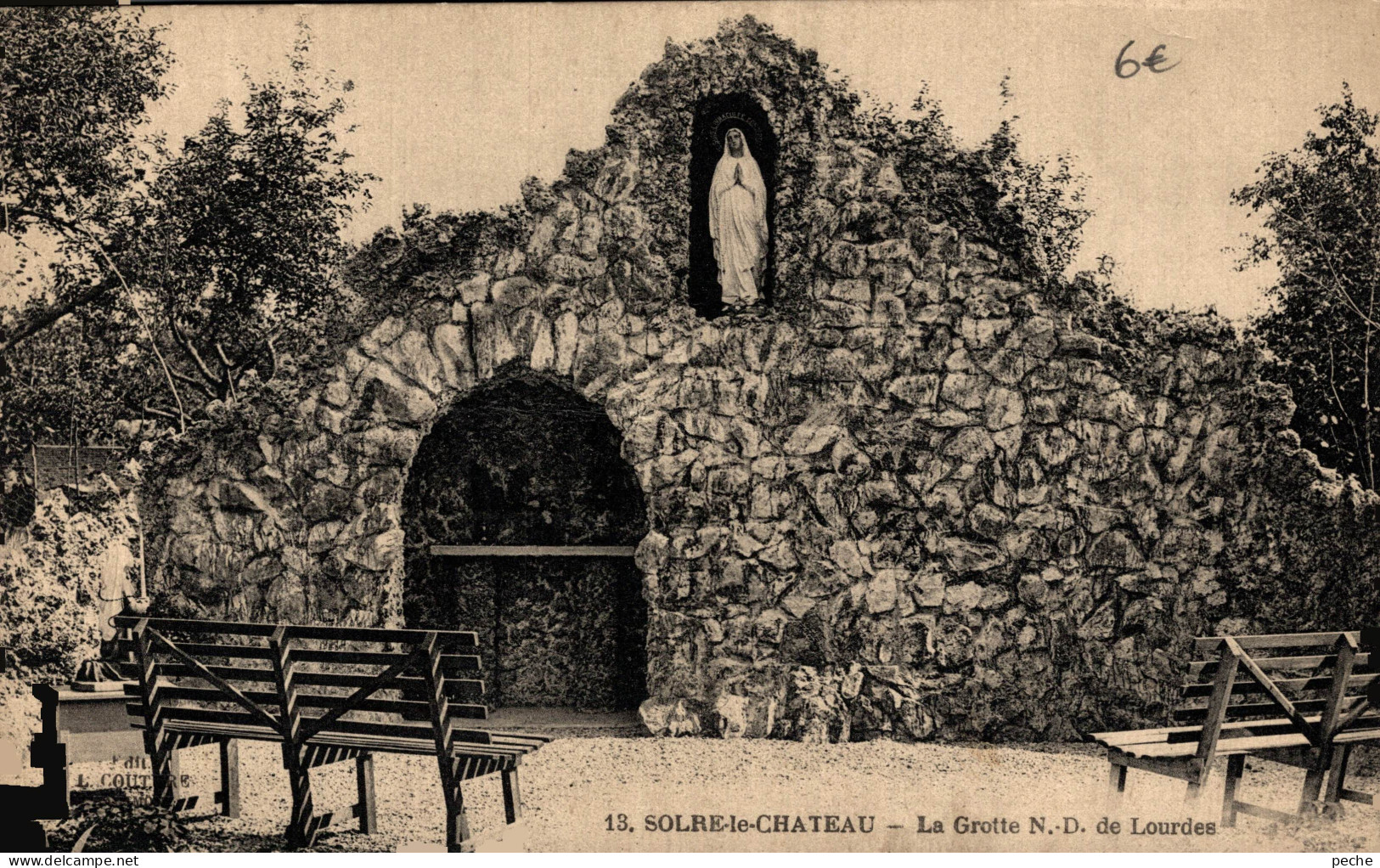 N°105080 -cpa Solre Le Château -la Grotte ND De Lourdes- - Solre Le Chateau