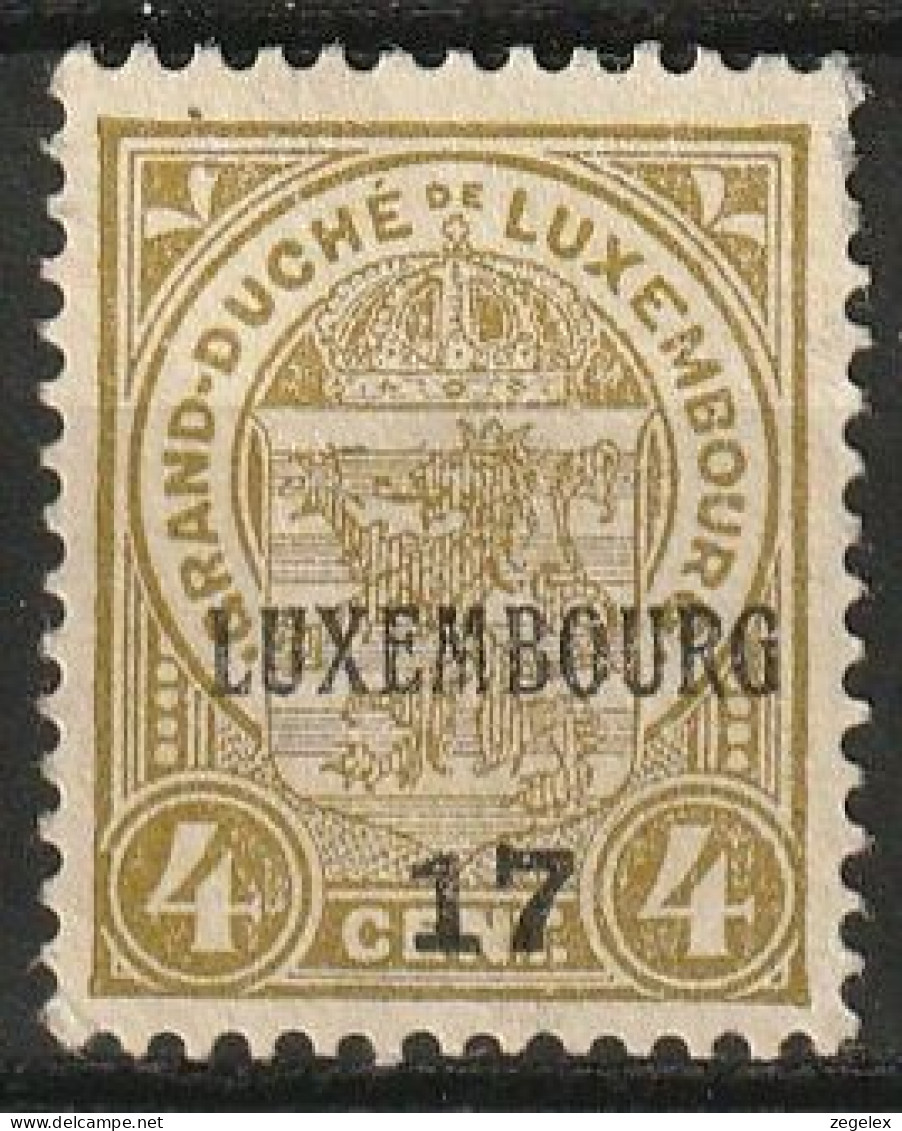 Luxembourg 1917 Prifix Nr. 112  - Preobliterati