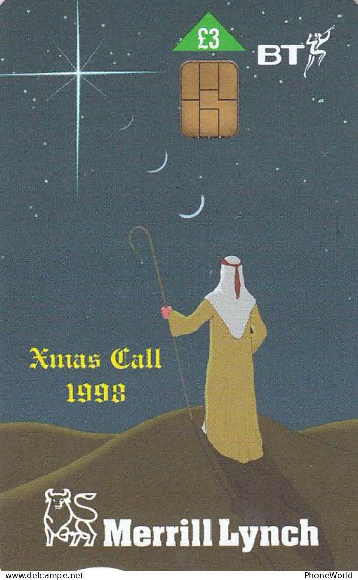 UK - Merrill Lynch/Xmas Call 1998(PRO450), Tirage 2000ex, Mint, Christmas - Other & Unclassified