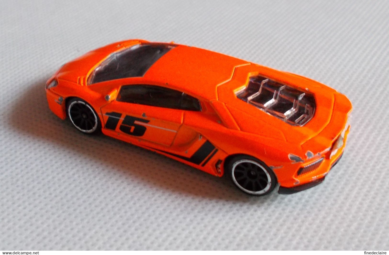 Voiture Lamborghini Aventador Orange Fluo Majorette - Ech: 1/64 - N°219E - Majorette