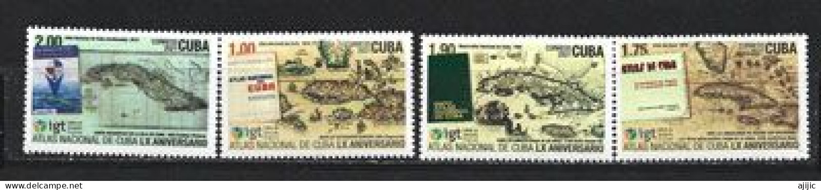 2021. ATLAS NACIONAL DE CUBA  ANIVERSARIO.  Sellos Nuevos ** - Unused Stamps