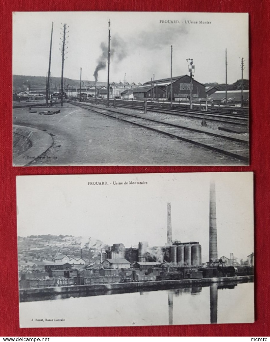 2 CPA  - Frouard  -( 54 - Meurthe Et Moselle ) L'Usine Munier - Usine De Montataire - Frouard