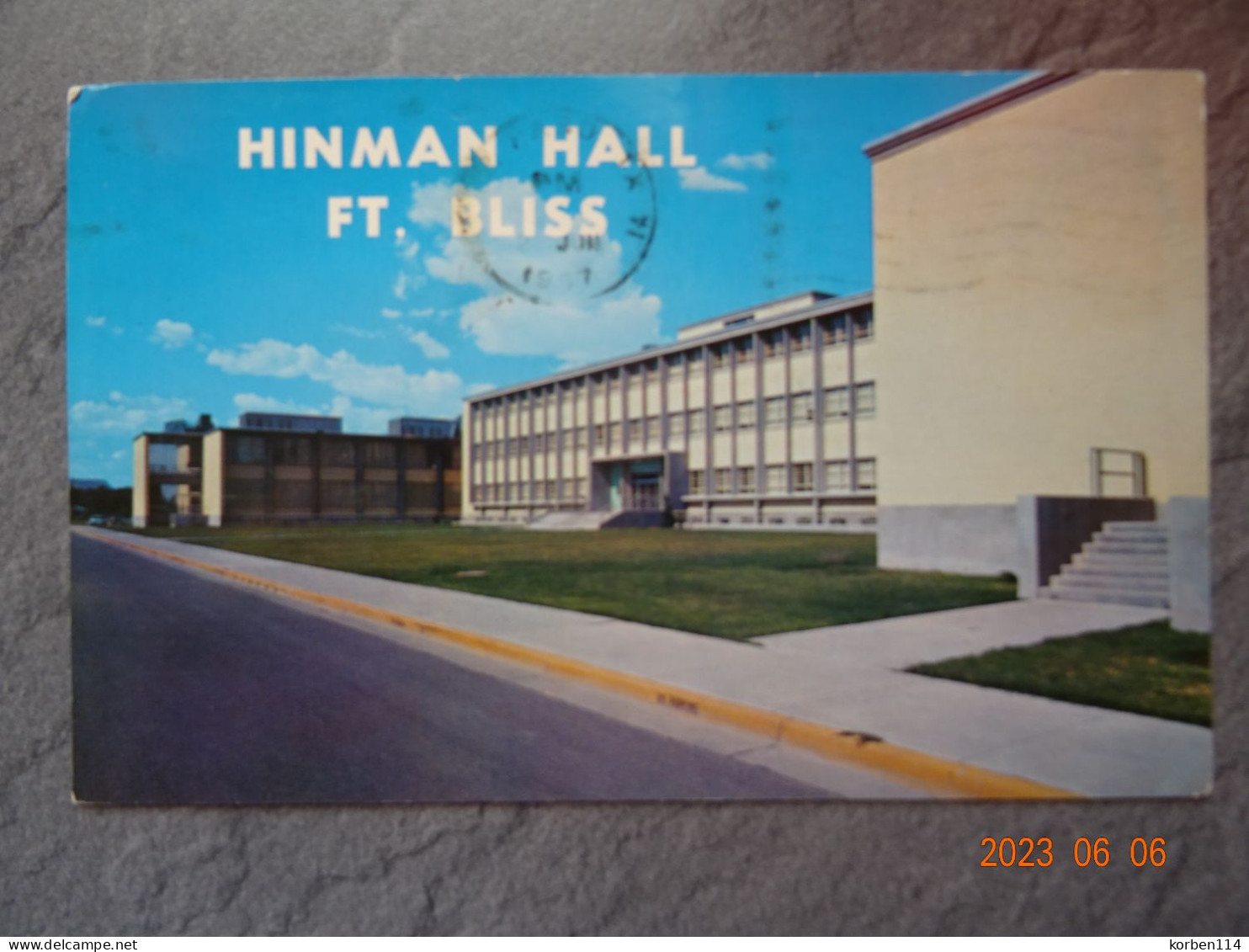 EL PASO HINMAN HALL FORT  BLISS. - El Paso