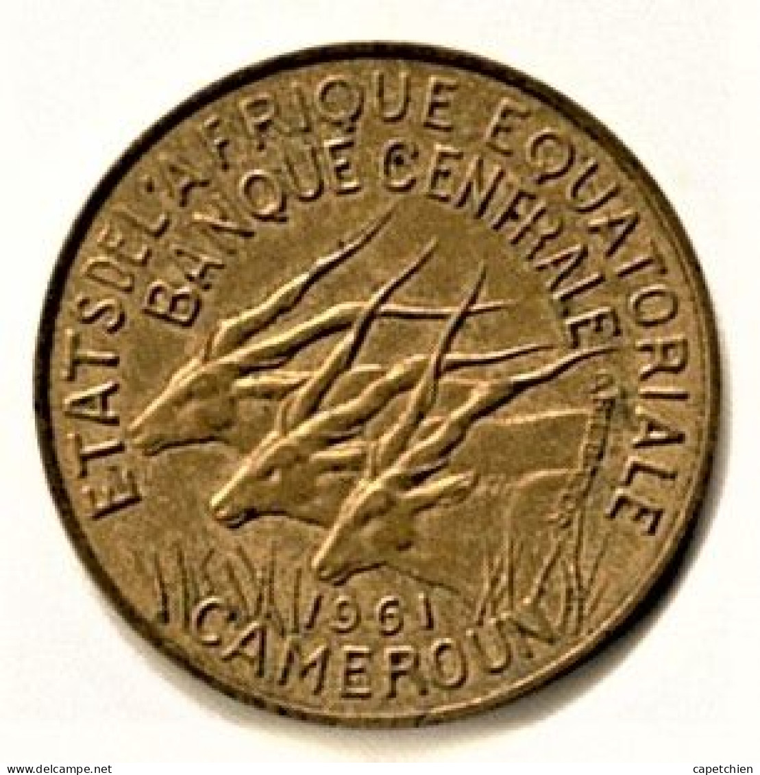 ETAT DE L'AFRIQUE EQUATORIALE / CAMEROUN / 10 FRANCS / 1961 - Costa Francese Dei Somali