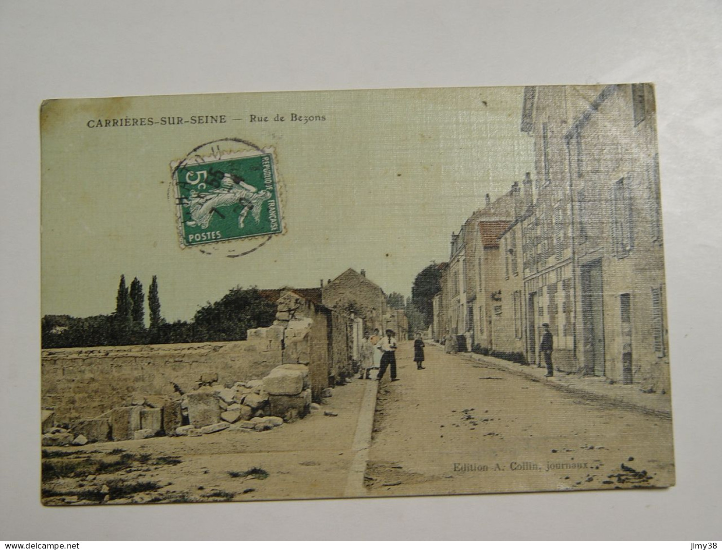 YVELINES-CARRIERE SUR SEINE-RUE DE BEZONS  ED A COLLIN ANIMEE - Carrières-sur-Seine