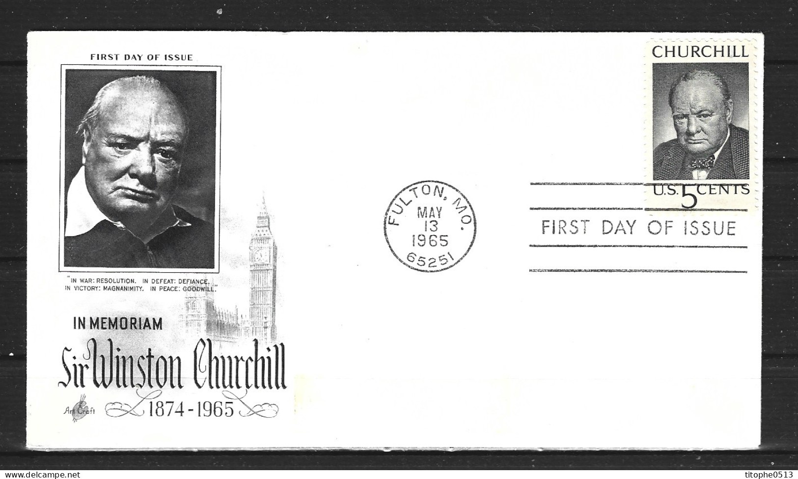 USA. N°781 De 1965 Sur Enveloppe 1er Jour. Churchill. - Sir Winston Churchill