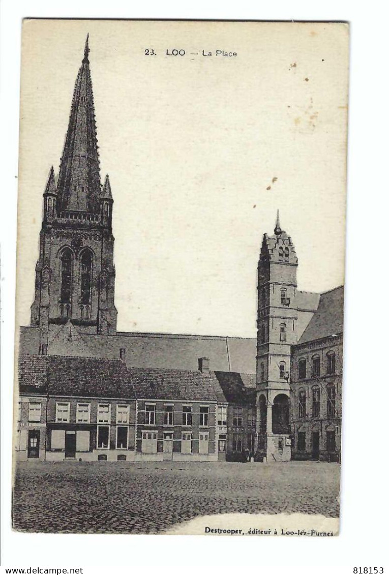 Lo-Reninge    23 LOO  -  La Place      BELGISCHE LEGERPOSTERIJEN  1917 (oorlogscorrespondentie) - Lo-Reninge