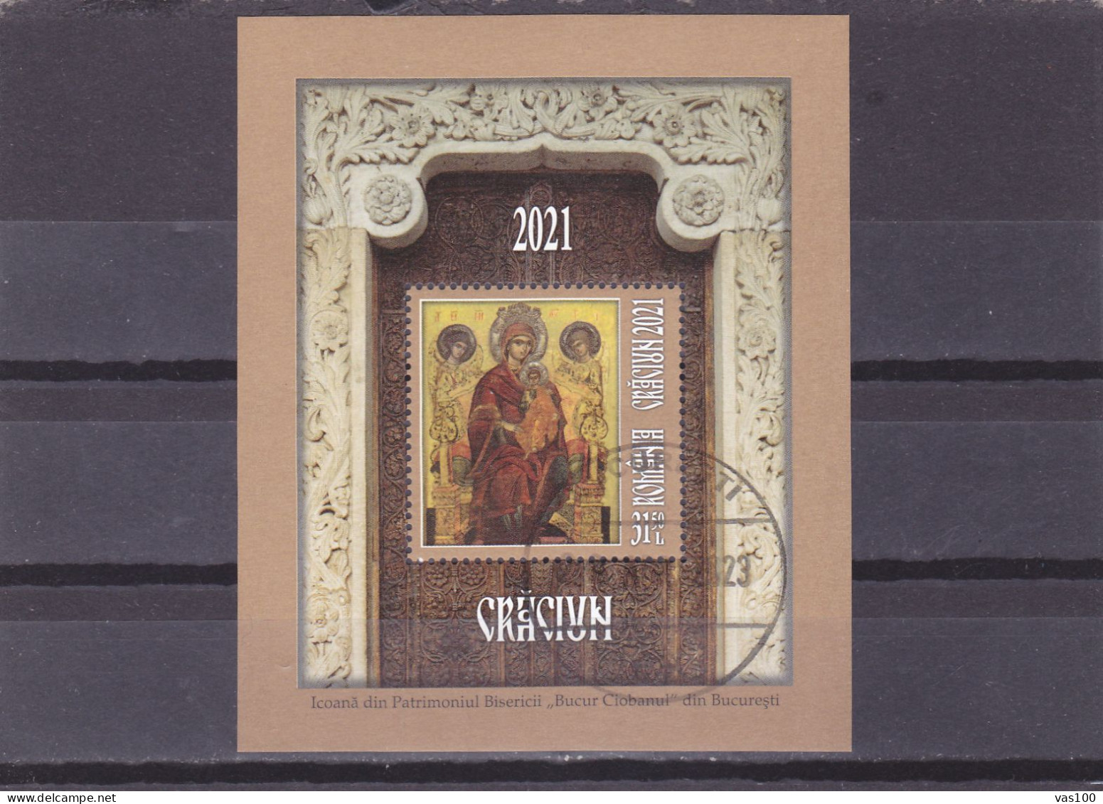 ROMANIA 2021 BLOCK  CRISTMAS USED - Gebraucht