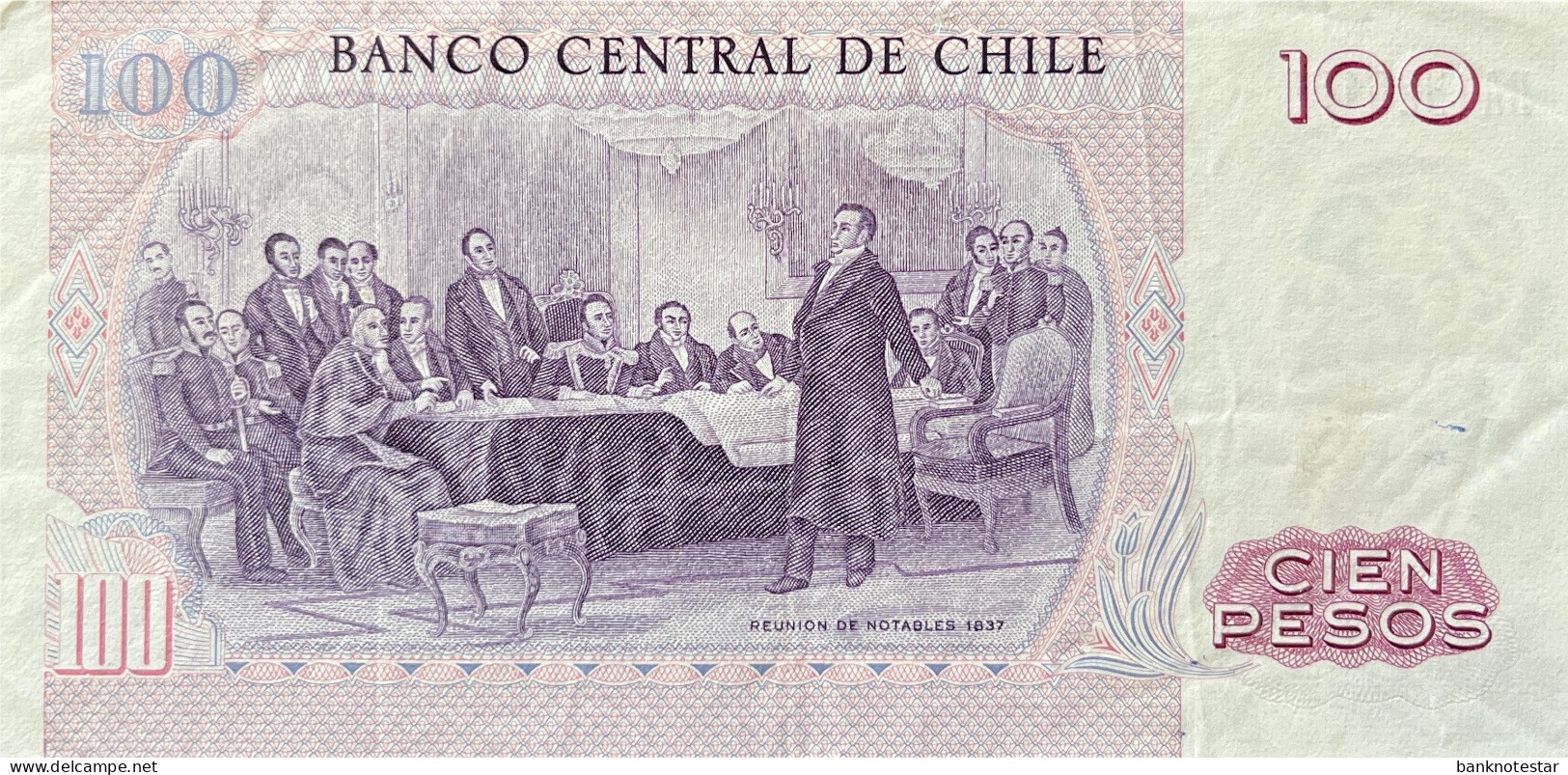 Chile 100 Pesos, P-152b (1984) - Very Fine - Chili