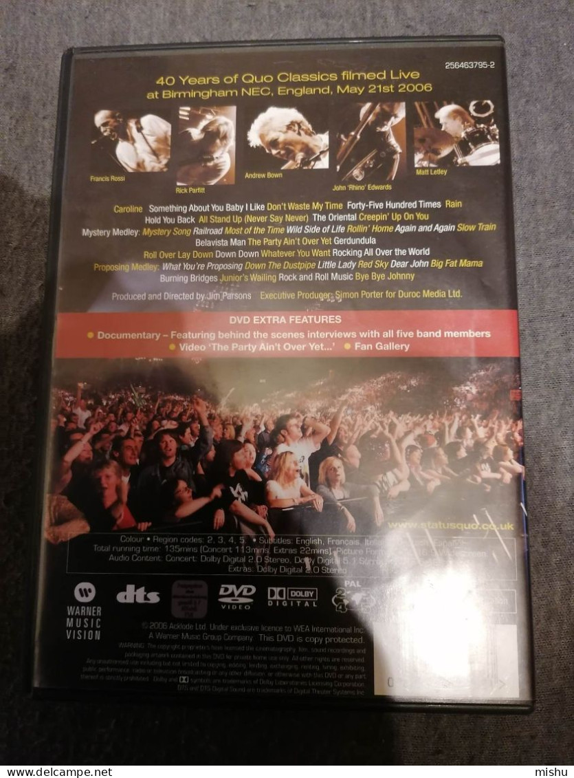 DVD - Status Quo – Just Doin' It! Live  , Like New - Musik-DVD's