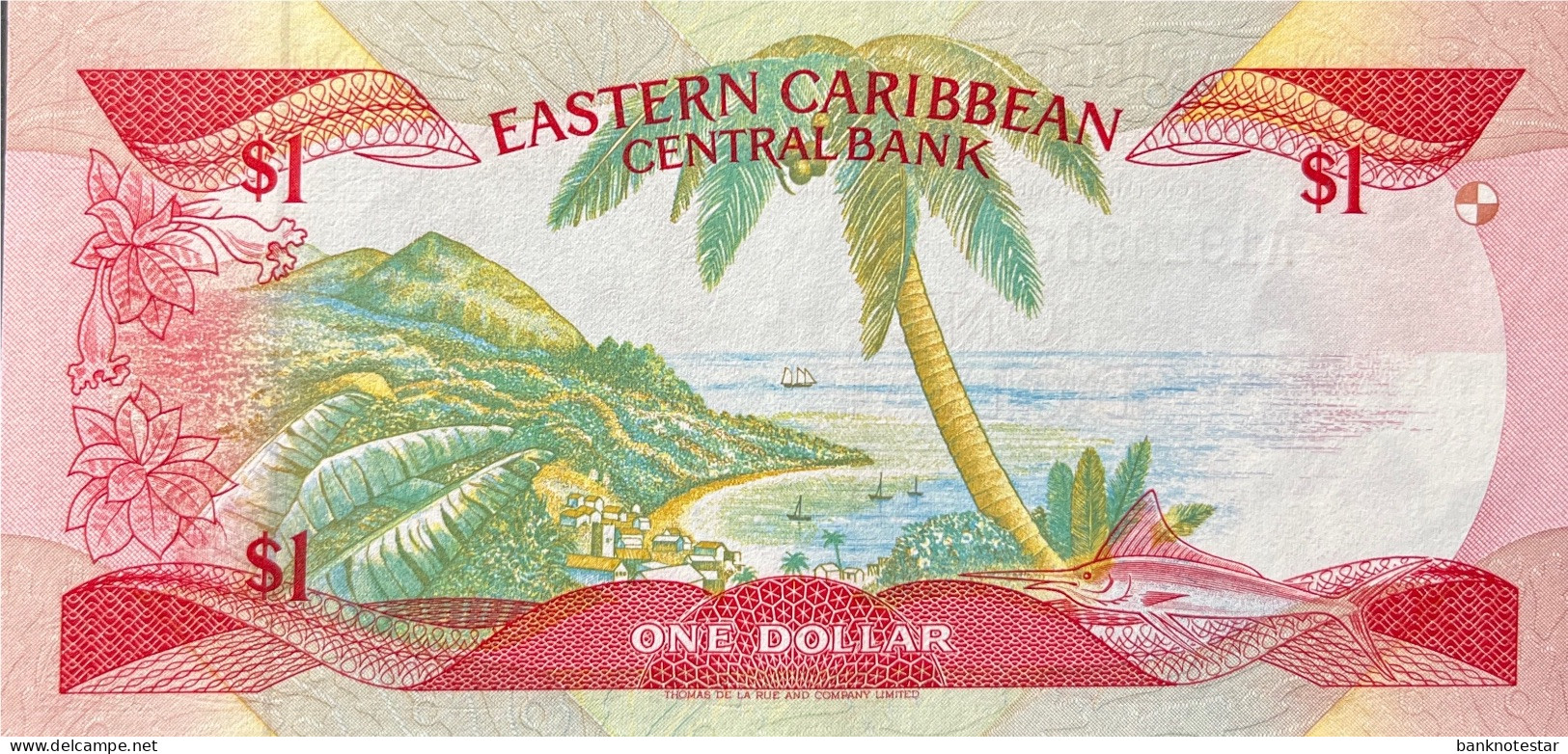 East Caribbean States 1 Dollar, P-17g (1985) - Extremely Fine - Grenada Issue - East Carribeans