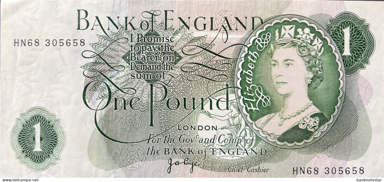 Great Britain 1 Pound, P-374g (1970) - Very Fine - 1 Pound