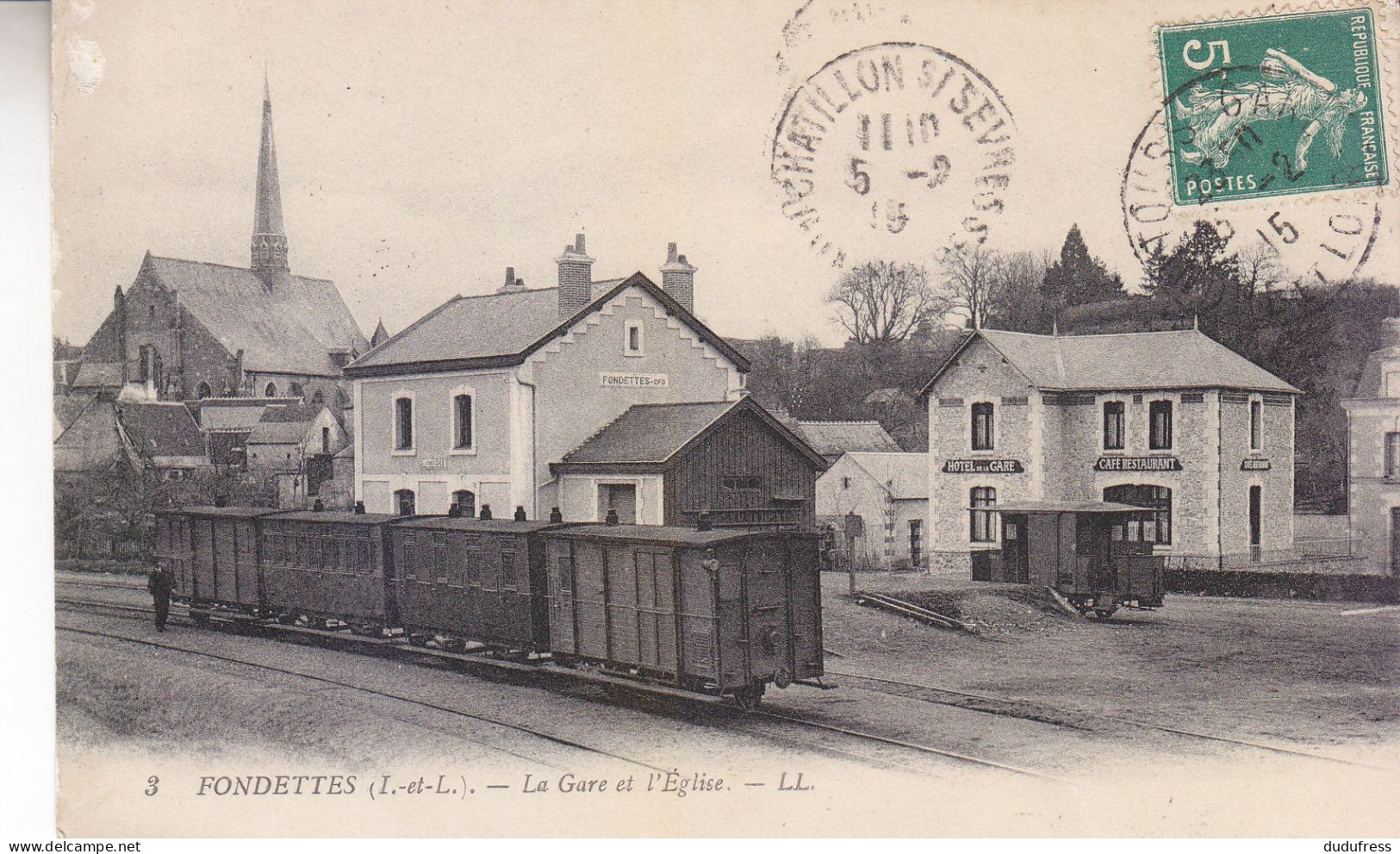 FONDETTES LA GARE ET L EGLISE - Fondettes