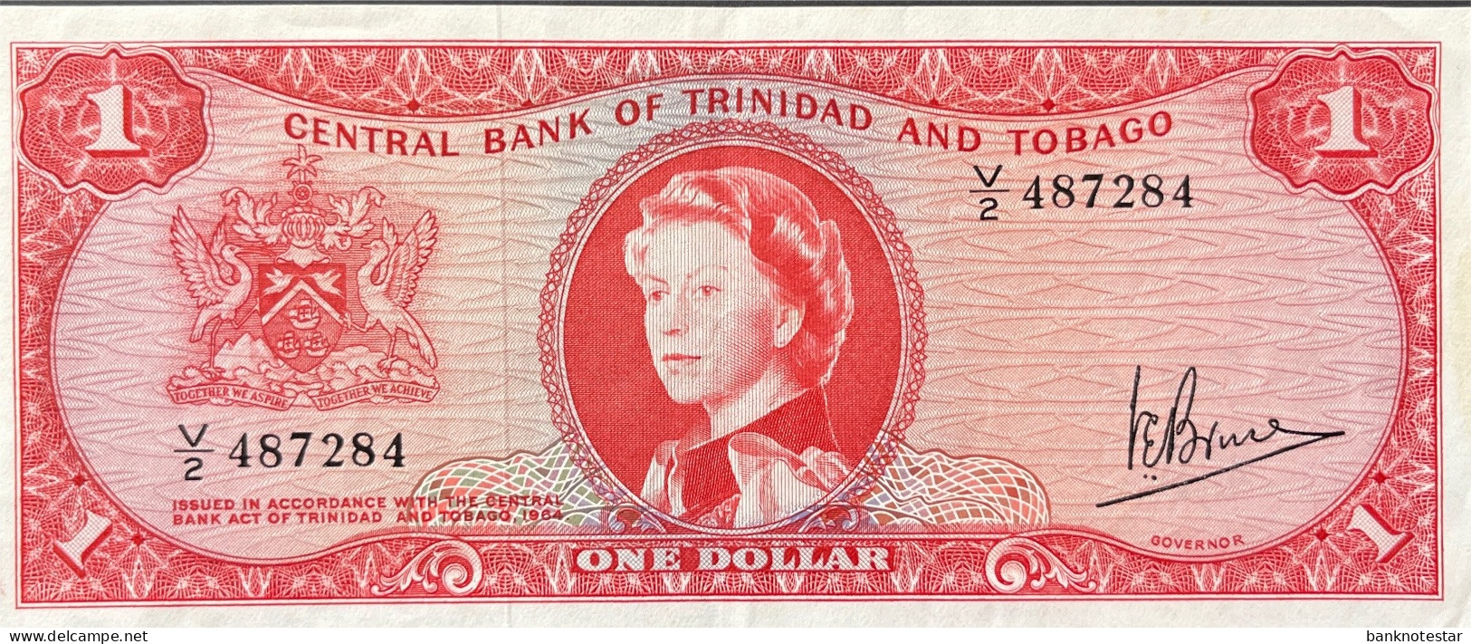 Trinidad 1 Dollar, P-26c (L.1964) - Very Fine Plus - Trinidad & Tobago