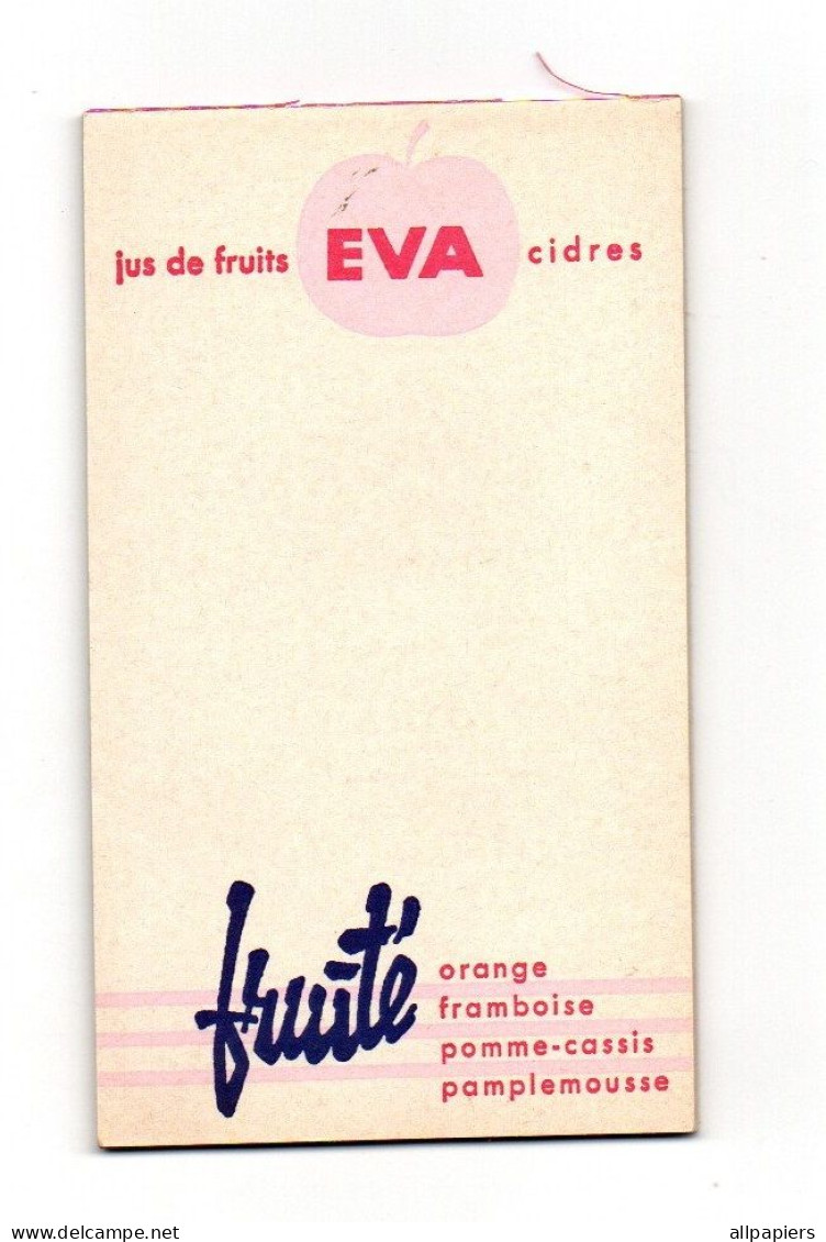 Carnet De Note Ou Facture Jus De Fruits EVA Cidres Fruité - Format : 8x14 cm - Rechnungen