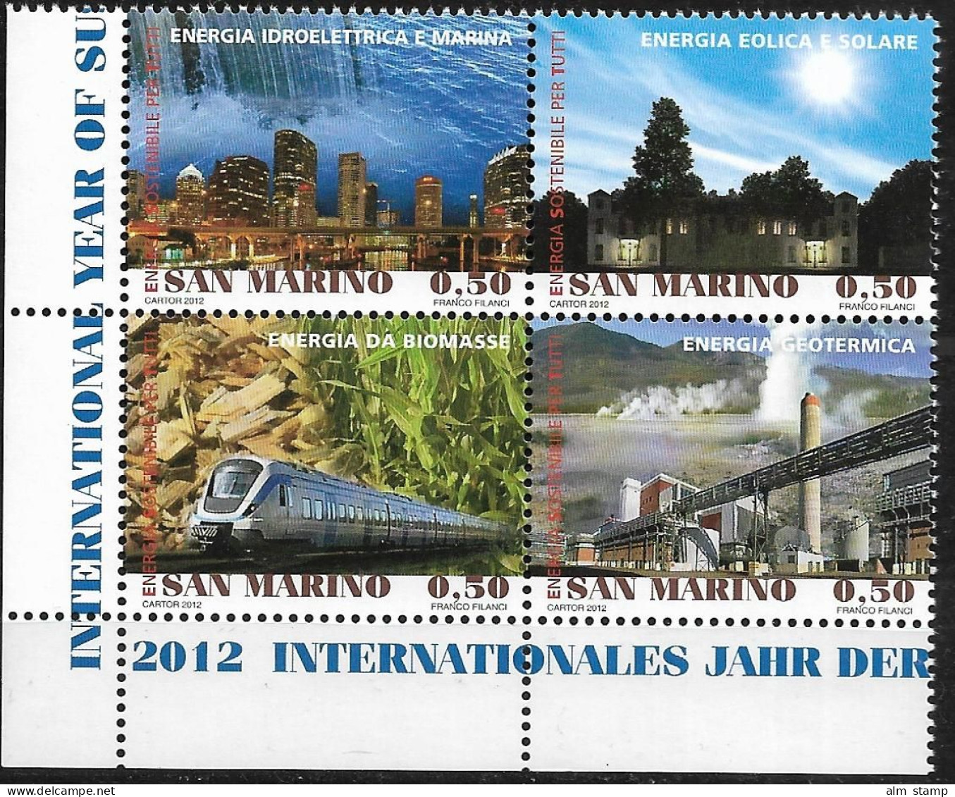 2012 San Marino Mi 2514-7 **MNH  Internationales Jahr Der Nachhaltigen Energie Für Alle - Unused Stamps