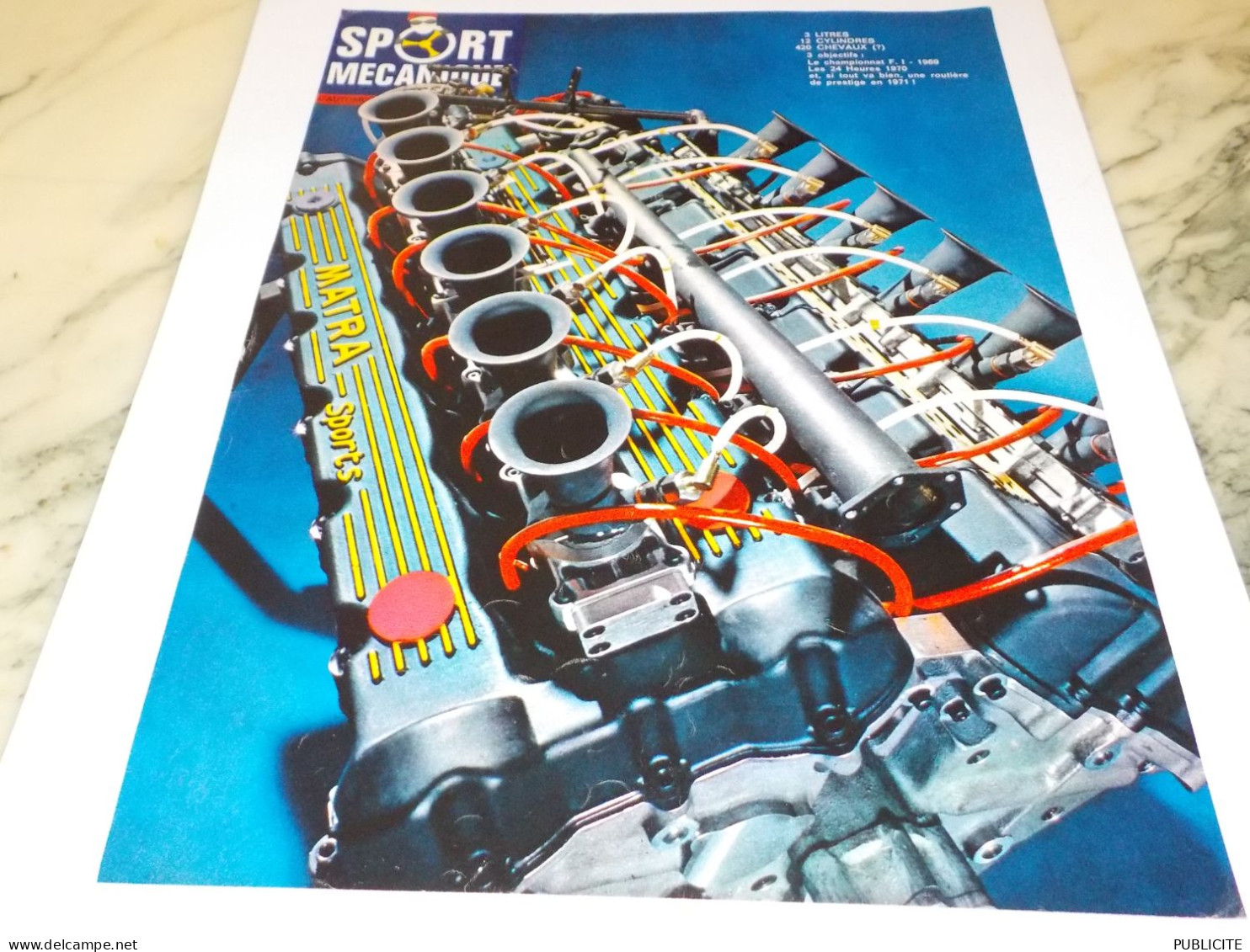 ANCIENNE PUBLICITE MOTEUR MATRA SPORTS 1968 - Other & Unclassified