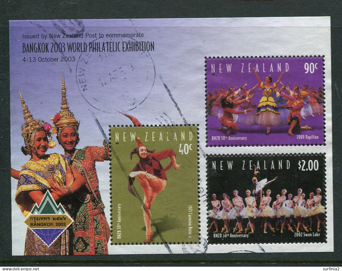 NEW ZEALAND 2003 BANGKOK  MINI-SHEET MS 2651 FU - Gebruikt