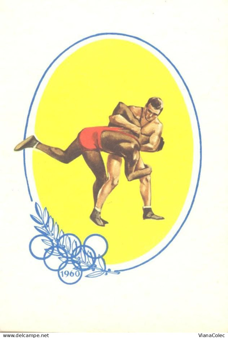 Luta = Lutte = Lotta = Wrestling = Lucha = Ringkampf Jogos Olímpicos = Olympic Games = Jeux Olympiques Rome Roma (1960) - Wrestling