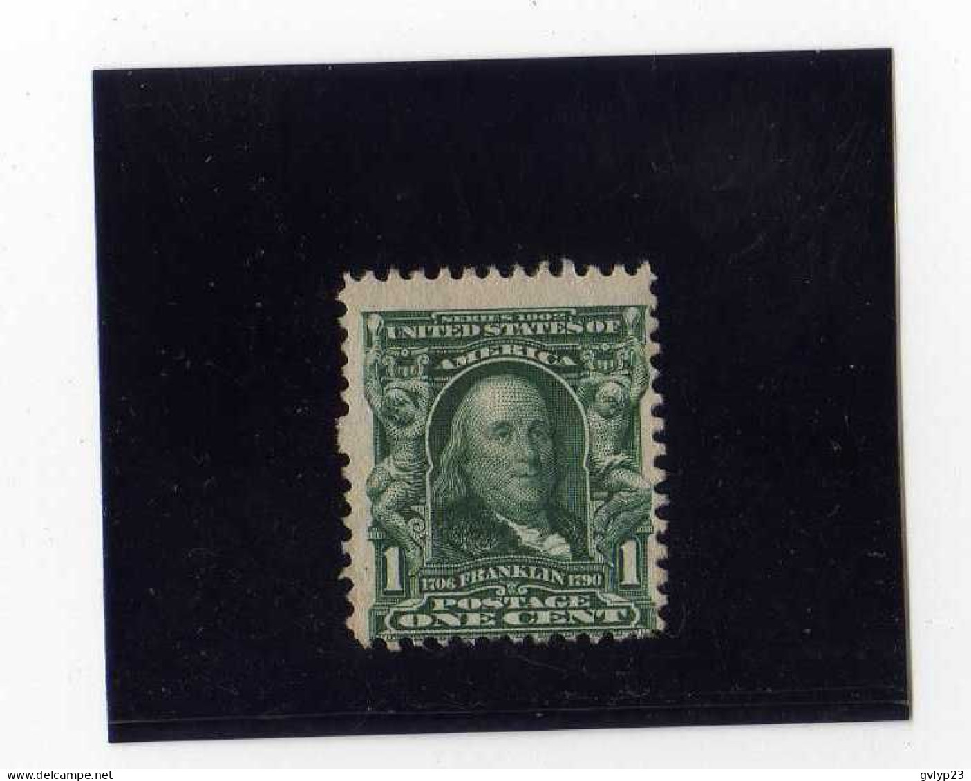 B.FRANKLIN 1C. VERT/ NEUF SANS GOMME/DENT. 12 VERTICALEMENT/N°144 YVERT ET TELLIER 1902-03 - Unused Stamps