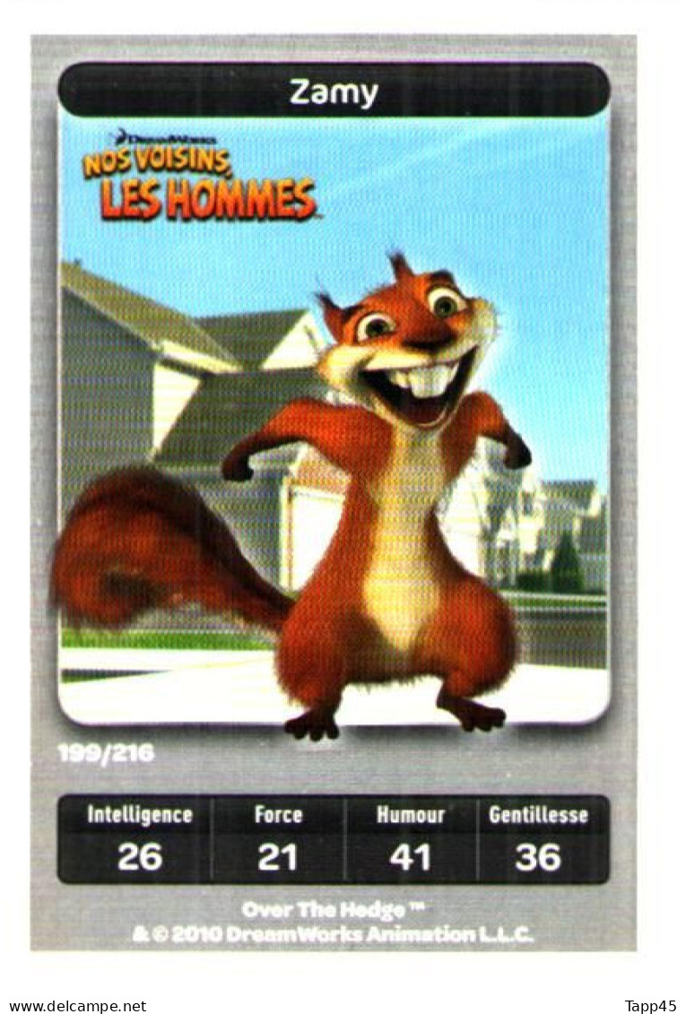 DreamWorks >Animation Skg > Carrefour > 10 cartes > Réf T v 13/3