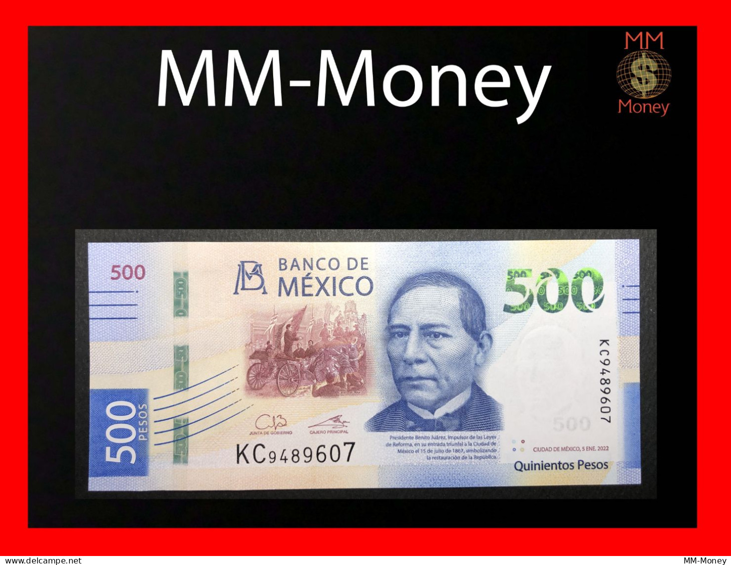 MEXICO  500 Pesos   5.1.2022   P. 136    UNC - Mexique