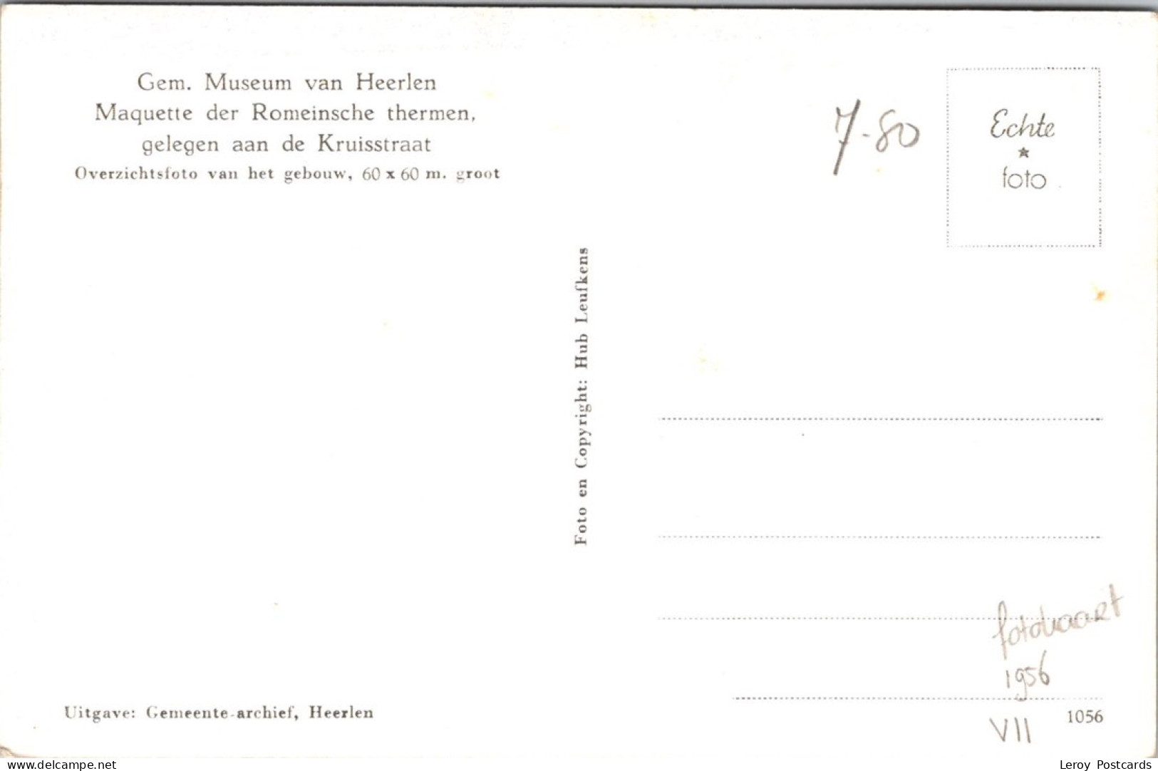#3058 - Heerlen, Gemeenteliijk Museum, Fotokaart, 1956 (LB) - Heerlen