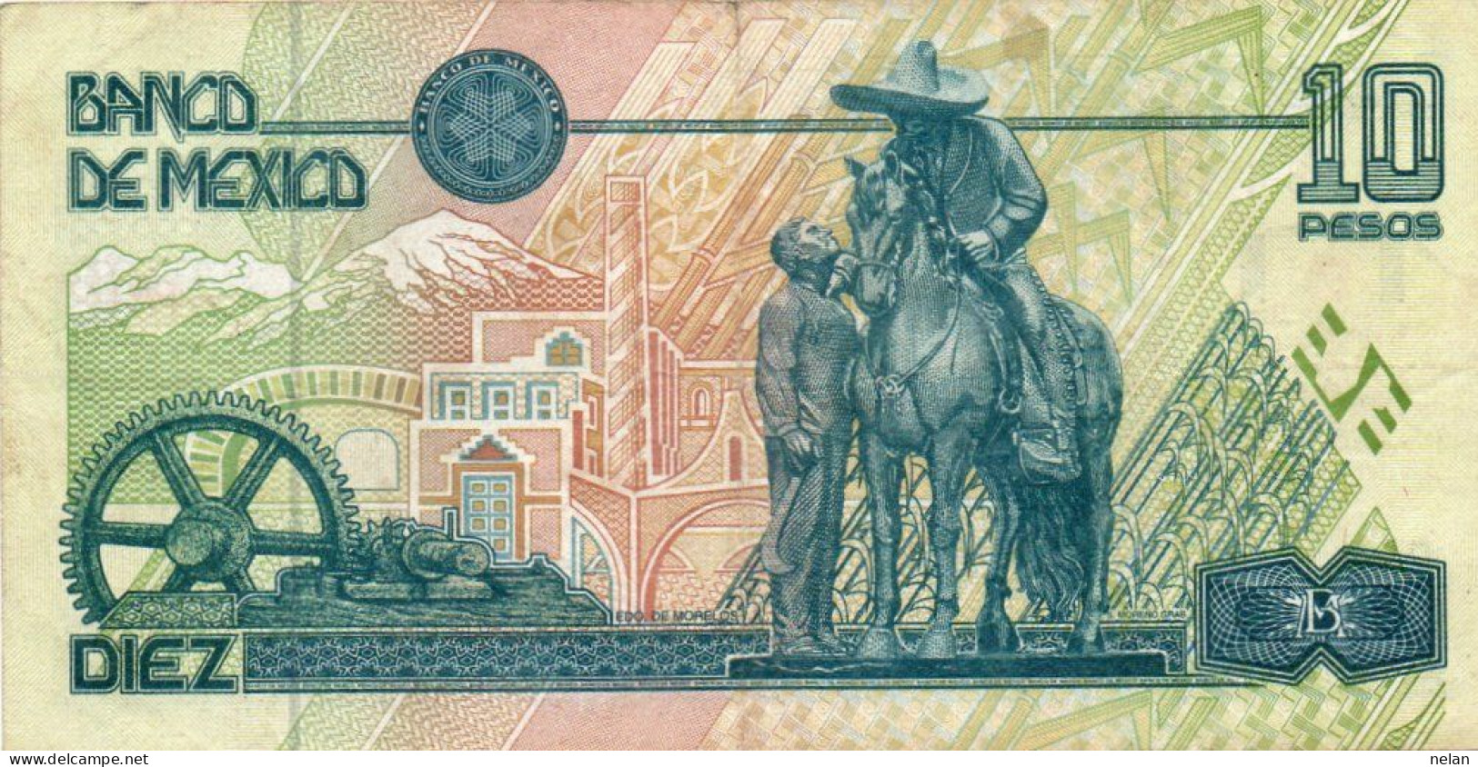 MEXICO 10 PESOS 1996  P-105b.4  CIRC. - Mexique