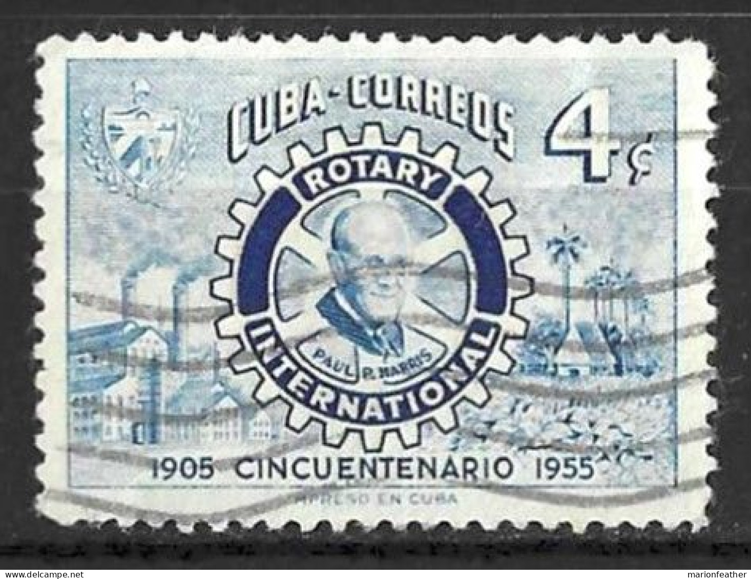 CUBA...." 1955.."....ROTARY......SG722.....USED.... - Gebraucht