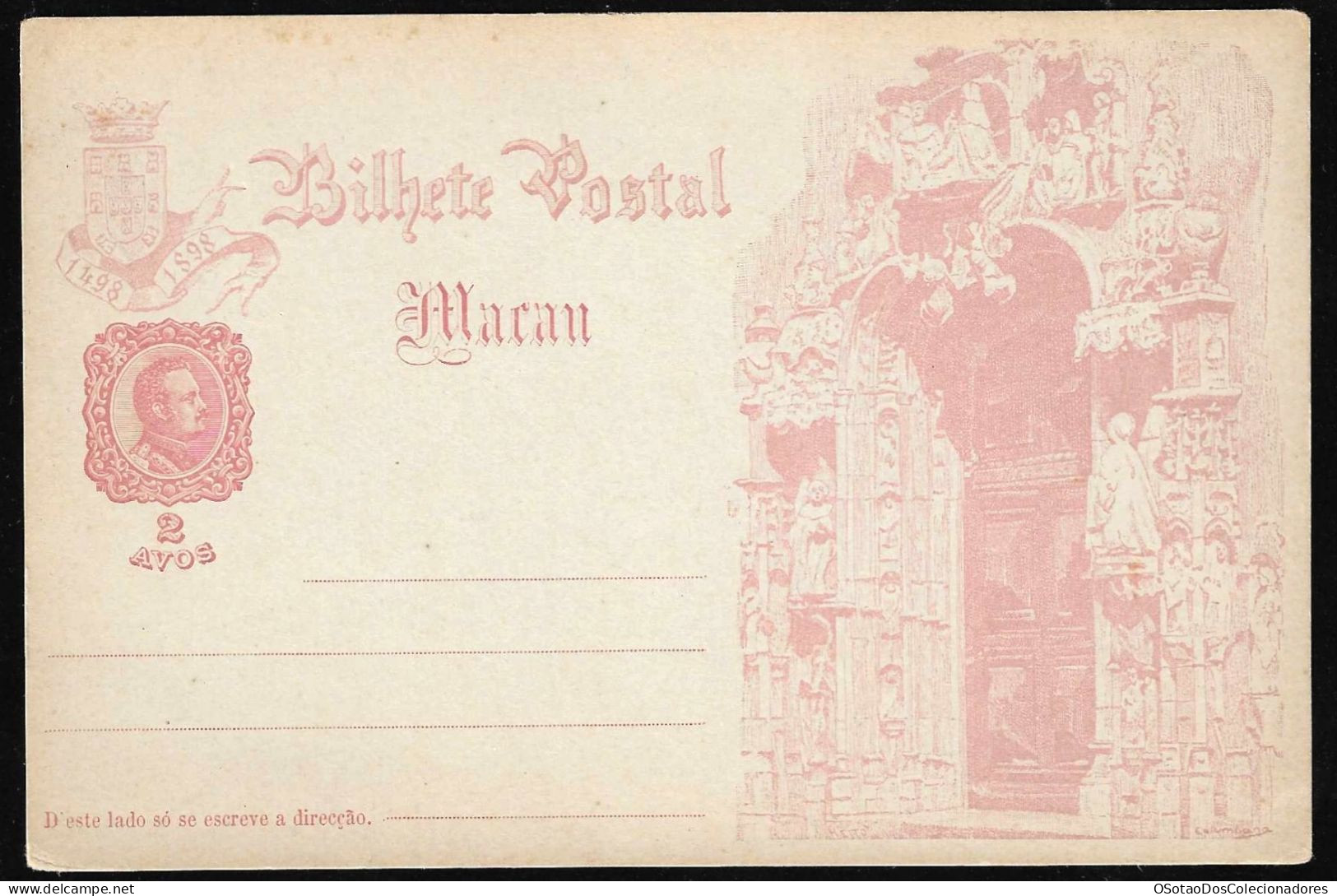 Portugal Macau China Chine - Inteiro Postal Stationery - Entier - Macau Macao 2 Avos - Postal Stationery