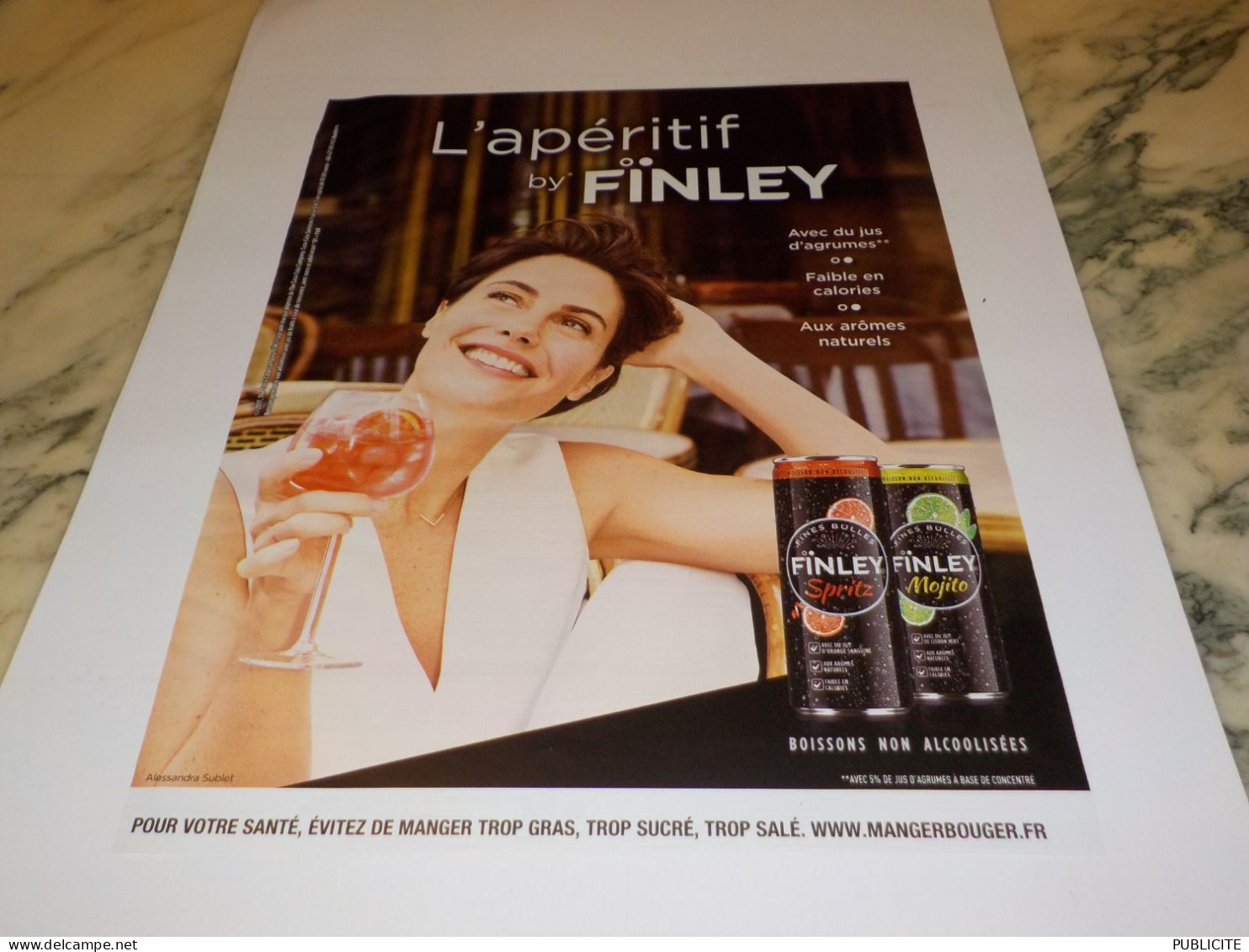 PUBLICITE APERITIF ALEXANDRE SUBLET ET TONIC FINLEY 2016 - Affiches