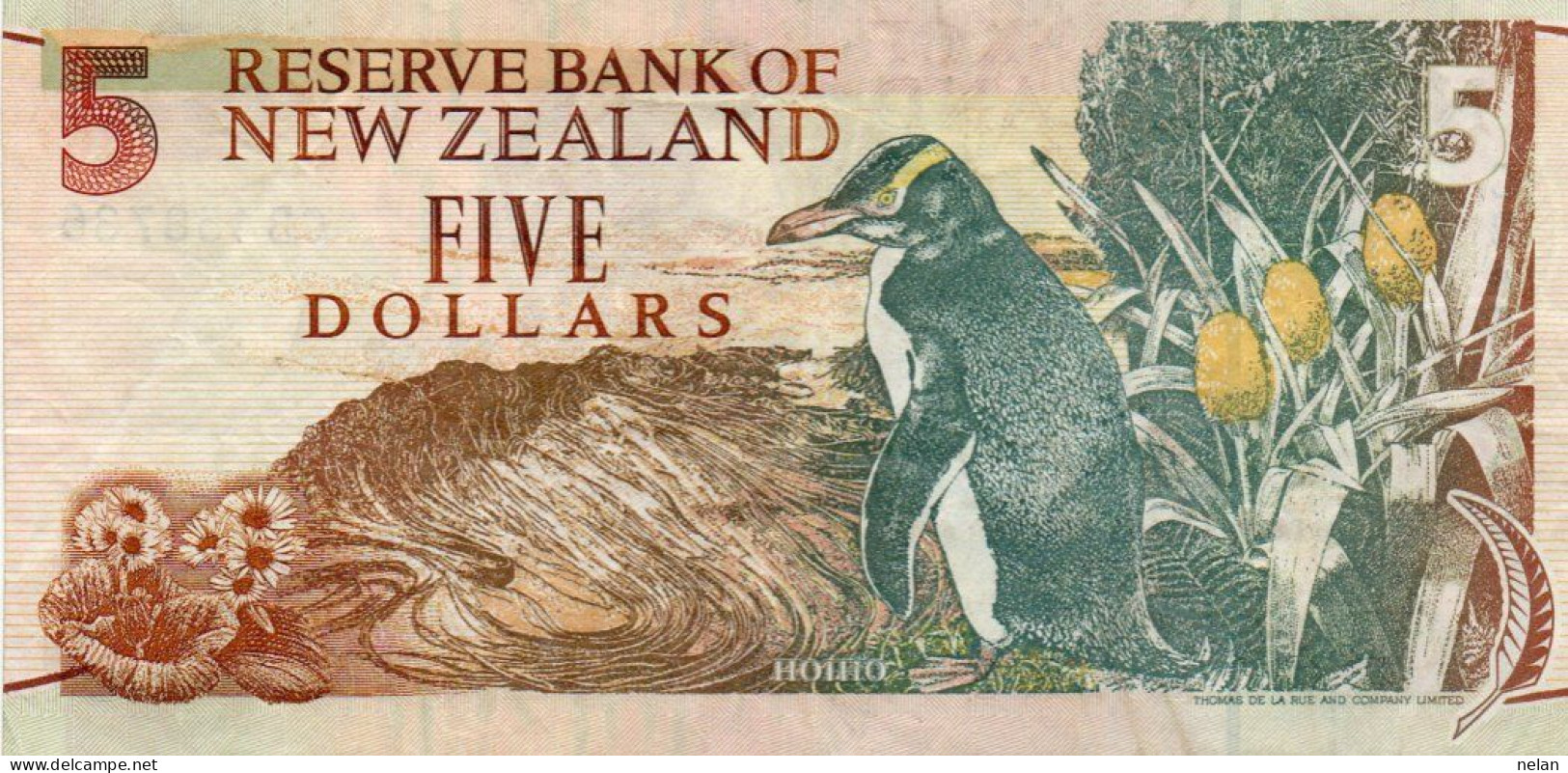 NEW ZEALAND  5 Dollars 1993 P-177a.2   CIRC. - Nueva Zelandía