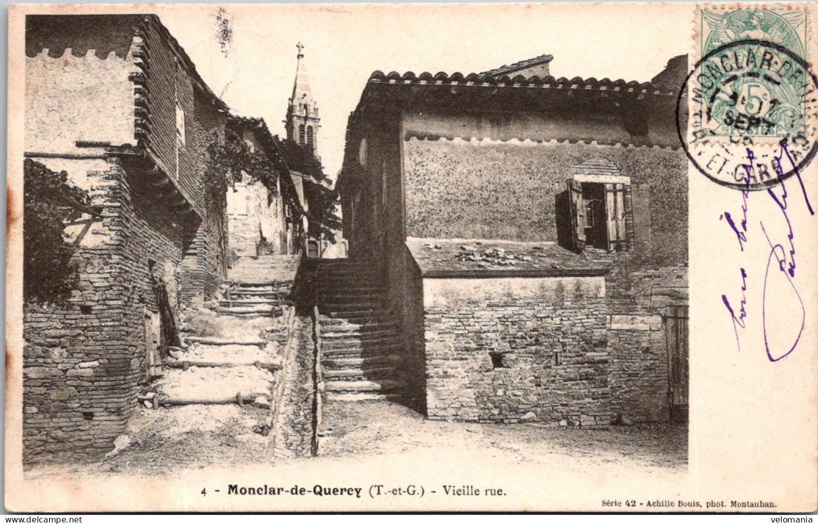 17584 Cpa 82 Monclar De Quercy - Vieille Rue - Montclar De Quercy